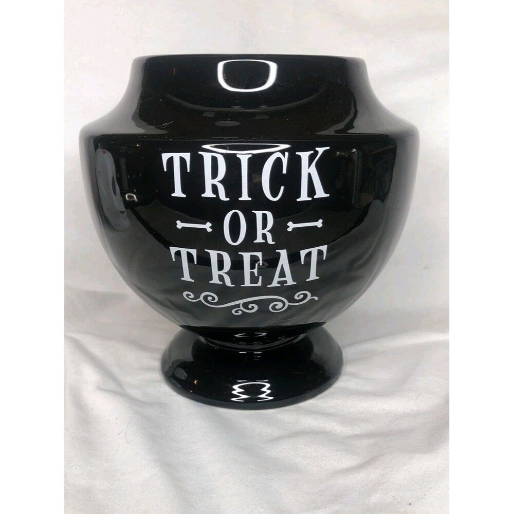 HYDE & EEK TRICK OR TREAT CERAMIC COOKIE JAR HALLOWEEN 👻 Target NO LID READ